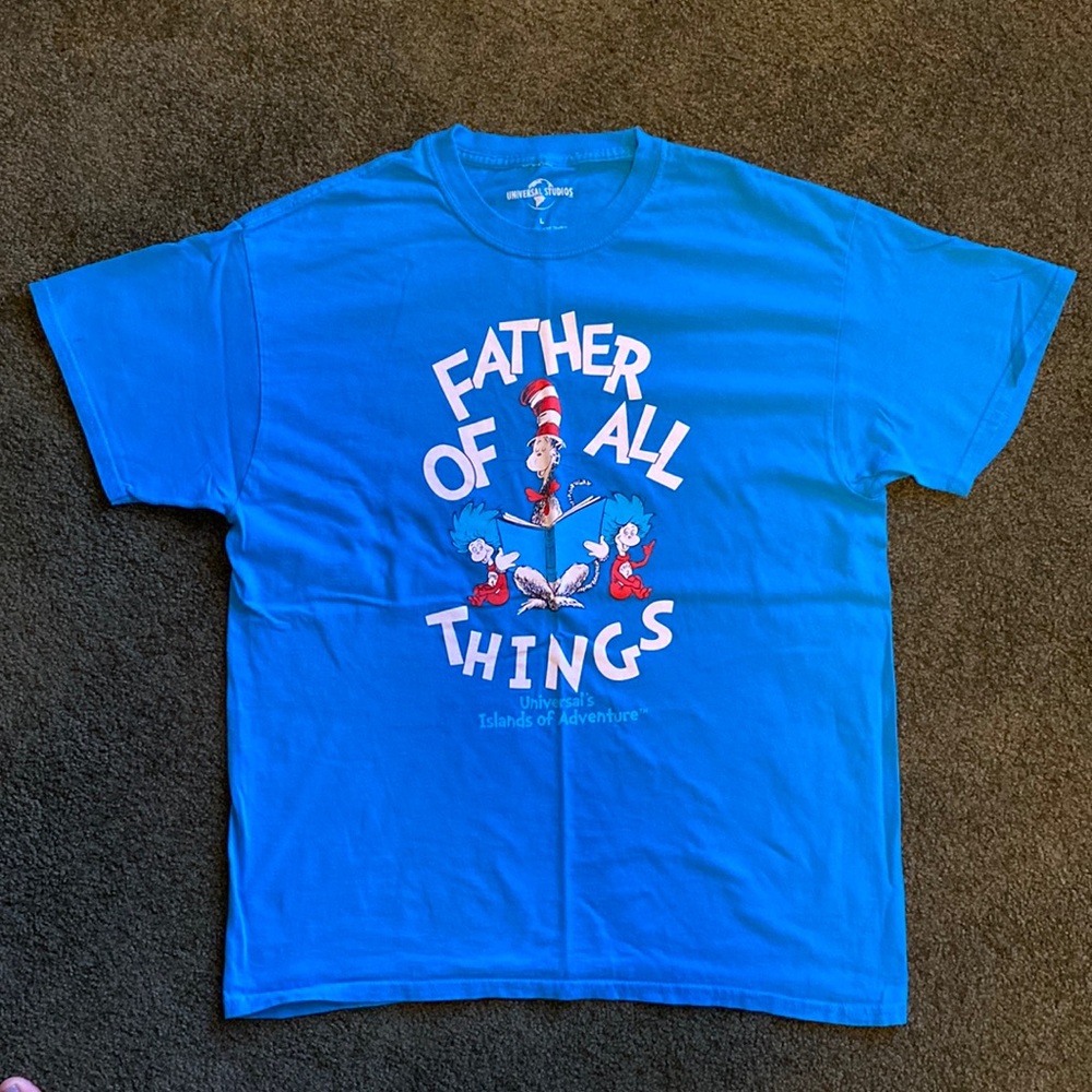 Blue Universal Studios “Father of all Things” large t-shirt
